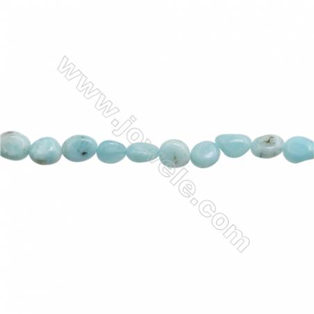 Natural Amazonite Beads Strand  Irregular  Size 8~9x9~11mm  hole 1mm  15~16" x 1 strand