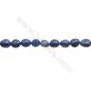 Perles Lapis-lazuli en forme irrégulière sur fil Taille 5~6mm x9~10mm trou 1mm x1fil 15~16"
