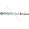 Natural Aquamarine Beads Strand  Irregular  Size  6~7x10~14mm  hole 1mm  15~16" x 1strand