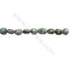 Natural African Turquoise Loose Beads  x 1 piece  Size  5~6mm x8~13mm  hole 1mm 15~16"
