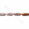 Natürliche lila Spitze Achat Perlen Stränge, Reis, Größe 10x29mm, Loch 2mm, 15 ~ 16 "/ Strang
