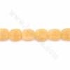 Natural Orange Calcite Beads Strand Square Size 15x15mm Thickness  5~6mm Hole 1.2mm 15~16"/Strand