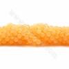 Natural Orange Calcite Beads Strands, Round, Size 4~10mm, Hole 0.9~1.5mm, 15~16"/strand