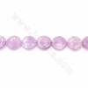 Natural Amethyst Beads Strand Flat Round Size 25mm Hole 1.2mm 39-40cm/Strand