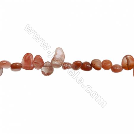 Natural Red Agate Beads Strand  Irregular  Size 5~6mm x 8~14mm  Hole: 1mm  15~16" x 1strand