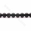 Fili di perline di labradorite nera naturale, rotonde, dimensioni 10mm, foro 1,2 mm, 15~16"/filo