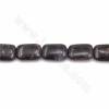 Fili di perle di labradorite nera naturale, rettangolo, dimensioni 18x13 mm, spessore 5 mm, foro 1,2 mm, 15~16"/filo