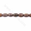 金銅石串珠 扁蛋形 尺寸9x12毫米 孔徑1.2毫米 長度39-40厘米/條