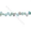Natural Amazonite Beads Strand  Size 4~8mm x 8~12mm  hole 1mm  15~16" x 1 piece