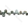 Natural African turquoise Beads Strand x 1 piece, Size 4~6mm x9~13mm, Hole 1mm, 15~16"