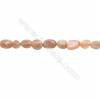 Natural Orange Moonstone Beads Strand  Irregular  Size 6~7x8~10mm  hole 1mm 15~16" x 1strand
