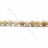 Fili di perle di giada naturale al limone, rotonde, dimensioni 4 mm, foro 0,9 mm, 15~16"/filiale