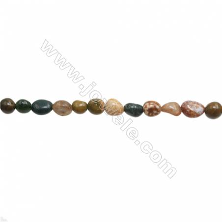 Perles Mookaite en forme irrégulière sur fil Taille 4~6mm x5~8mm trou 1mm x1fil 15~16"