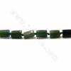 Natürliche kanadische Jade Perlen Stränge, unregelmäßiger Zylinder, Größe 10x8mm, Loch 1mm, 30 Perlen / Strang