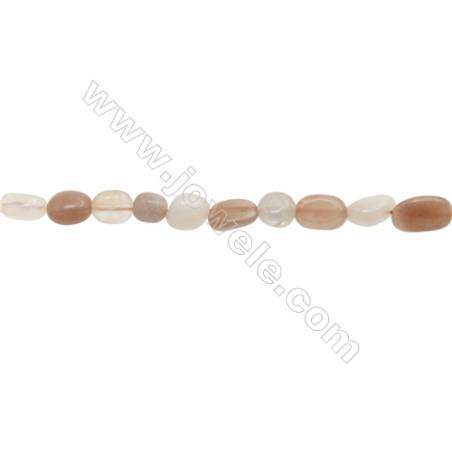 Perles Labradorite en forme irrégulière sur fil Taille 6~8mm x8~11mm trou 1mm x1fil 15~16"