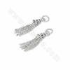 925 Thai Sterling Silver Tassel Pendants Charms Size 5x26mm Hole 3mm 20pcs/Pack