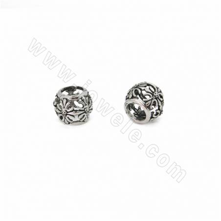 925 Thai Sterling Silber Spacer Perlen, Laterne, Größe 8x10mm, Loch 5mm, 20 Stück / Packung