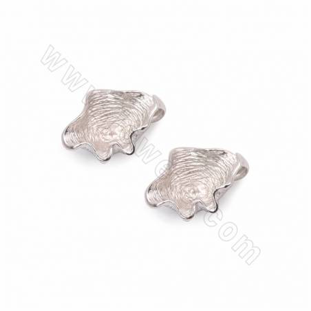 pendentifs en argent sterling 925, pour perles semi-percées, taille 20x26mm, broche 0,7mm, trou 4x5mm, 1pcs/pack
