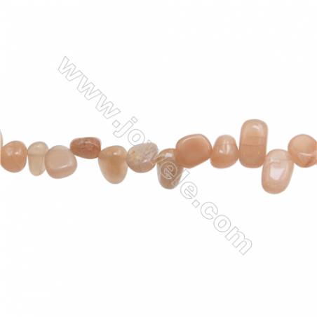 Natural Orange Moonstone Beads Strand  Irregular  Size 7~8x7~12mm  hole 1mm 15~16" x 1strand