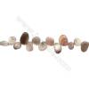 Perles Agate du Botswanna en forme irrégulière sur fil Taille 6~10mm x8~13mm trou 1mm x1fil 15~16"