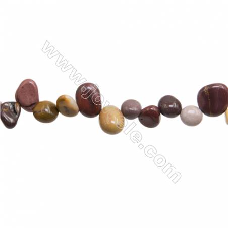 Mookaite Gemstone Chips Beads Strand, Size 8~10mm x9~15mm, Hole 1mm, 15~16"/strand
