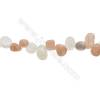 Natural Moonstone Chips Strand  Size 8~9x9~13mm  hole 1mm  15~16" x 1 Strand