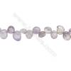 Perles Améthyste claire en forme irrégulière sur fil Taille 8~11mm x9~15mm trou 1mm x1fil 15~16"