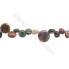 Perles Agate indienne en forme irrégulière sur fil Taille 8~15mm trou 1mm x1fil 15~16"