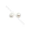 Fresh Water AAA Grade Half-Drilled Pearl Beads  Flat Back   Diameter 4.5mm  Thick 4mm  Hole 1mm  160pcs/card