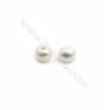 Fresh Water AAA Grade Half-Drilled Pearl Beads  Flat Back   Diameter 5mm  Thick 4.5mm  Hole 1mm  160pcs/card