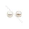 Fresh Water AAA Grade Half-Drilled Pearl Beads  Flat Back   Diameter 8.5mm  Thick 8mm  Hole 0.8mm  66pcs/card