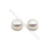 Fresh Water AAA Grade Half-Drilled Pearl Beads  Flat Back   Diameter 10mm  Thick 9.5mm  Hole 0.8mm  54pcs/card