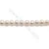 Natural Fresh Water Pearl Beads Strand  Oval  Size 6~7mm  Hole 0.6mm  15~16" x 1strand