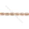 Natural Fresh Water Pearl Beads Strand  Oval  Size 5~6mm  Hole 0.7mm  15~16" x 1strand