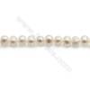 Natural Fresh Water Pearl Beads Strand  Oval  Size 5~6mm  Hole 0.8mm  15~16" x 1strand