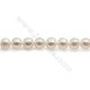 Natural Fresh Water Pearl Beads Strand  round  Size 7~8mm  Hole 0.8mm  15~16" x 1strand