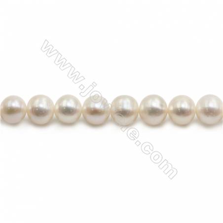 Natural Fresh Water Pearl Beads Strand  Oval  Size 8~9mm  Hole 0.8mm  15~16" x 1strand
