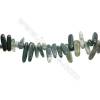 Natural Moss Agate Beads Strand  2~6mm x11~22mm  hole 1mm 15~16" x 1piece