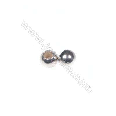 Perles ronde en argent 925   2.5mm X 200pcs  Diamètre de trou 1.0mm
