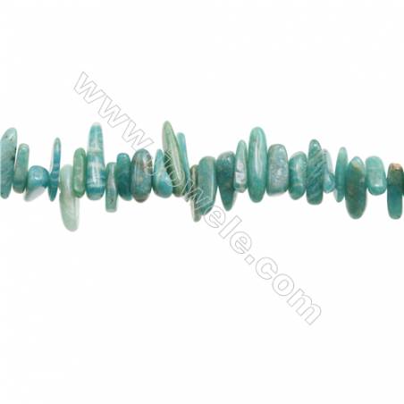 Natural Amazonite Beads Strand  4~10mm x 6~20mm  hole 1mm  15~16" x 1 piece