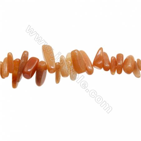 Natural Red Aventurine Chips Strands   Size 4~5x11~26mm  Hole: 1mm  15~16" x 1strand