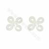 Chinese Knot White Mother-of-Pearl Shell Charm 18mm  6pcs/Pack