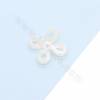 Noeud papillon chinois nacre coquille blanche, 18mm, x 6 pcs/pack