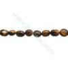 Tiger Eye Beads Strand  Irregular  Size 8~9x9~11mm   hole 1mm 15~16" x 1piece