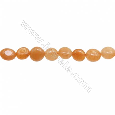 Natural Red Aventurine Beads Strands  Size: 9~10mm x 9 ~11mm  Hole: 1mm  15~16" x 1strand