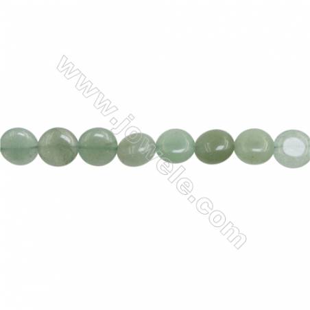 Perles Aventurine en forme irrégulière sur fil Taille 10~11mm trou 1mm x1fil 15~16"