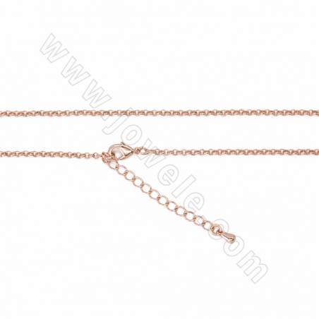 304 Stainless Steel Cross Chains Length 83.5cm Width 1.2mm Thickness 0.3mm Hole 2.5mm 4pcs/Pack