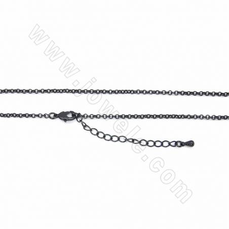chaînes croisées en acier inoxydable 304, Longueur 83.5cm, Largeur 1.2mm, Epaisseur 0.3mm, Trou 2.5mm, 4pcs/pack