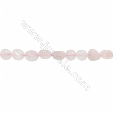 Natural Rose Quartz Beads Strand  Irregular  Size 8~10x8~11mm  hole 1mm  15~16" x 1strand