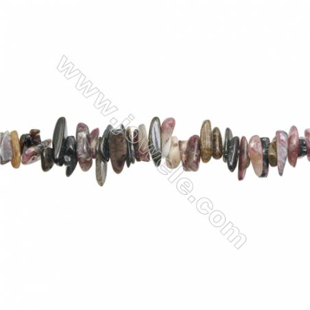 Natural Tourmaline Beads Strand  Irregular Rectangle  Size 3~10 x 11~22mm  hole 1mm  15~16" x 1Strand